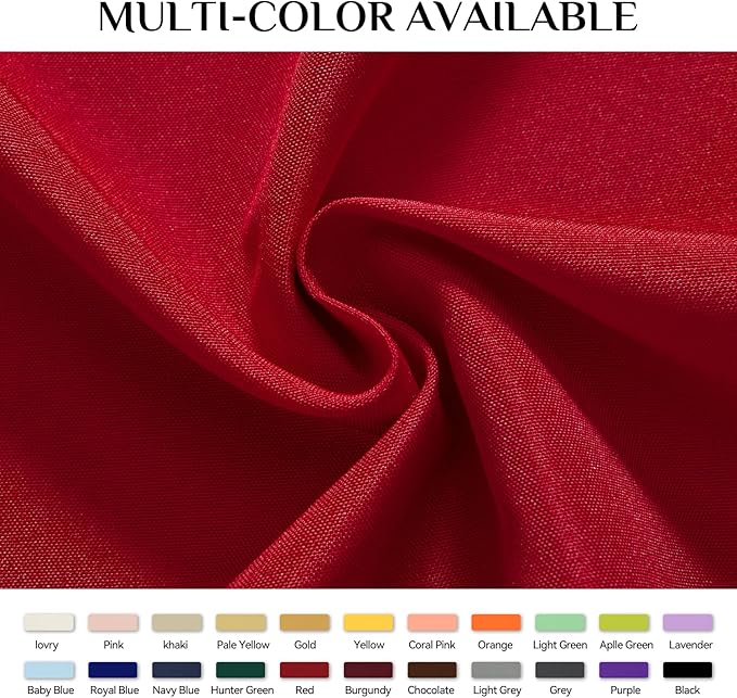 Softalker Rectangle Tablecloth, Waterproof & Stain Resistant Table Cloths Wrinkle Free Fabric Washable 210GSM Polyester Table Cover for Dining/Party/Outdoor - 54 x 78 inch,Red