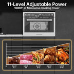 24 Inch Built-in Microwave and Convection Oven Combination, ThermoMate 1.6 Cu. Ft. Wall Oven Microwave Combos, 1000 Watt Power, Sensor Cook, Touch Control LCD Display, Stainless Steel Finish