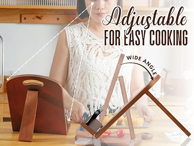 InnoBeta Christian Gifts for Women, Cookbook Stand for Kitchen Counter, Perfect Gift for Mom, Grandma on Birthday, Adjustable Tablet Recipe Book Holder, Unique Kitchen & Home Decor