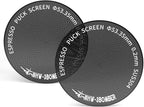 MHW-3BOMBER 54mm Espresso Puck Screen - 0.2mm Ultra Thin Espresso Puck - Metal Reusable Coffee Filter for Portafilter Basket 54mm - Puck Screen with Titanium Coating FG7047B-OS