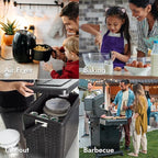 CURTA 50 Pack 8" Disposable Aluminum Foil Pans with Paper Lids | Great for Broiling, Baking, Storage, Roasting, Takeout, Air Fryer