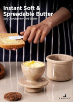 Radicaln Marble Butter Keeper 4.25" Inches Verona Handmade Butter Holder For Kitchen Counter Decor Butter Dish Butter Crock & French Butter Holder Ideal Butter Keeper For Spreable Butter