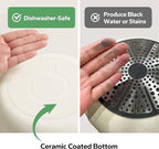 Redchef Ceramic Nonstick Cookware Set,14pcs Pots and Pans Set Non Stick,Induction Cookware with Stainless Steel Handle,Non Toxic Kitchen Cooking Set,Dishwasher & Oven Safe,PFAS PFOA & PTFE Free