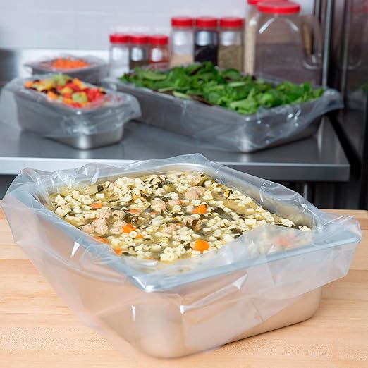 APQ Pack of 500 Steam Table Pan Liners 18" x 14" for 1/3 and 1/4 Size Pans. Polyethylene Liners by APQ Supply