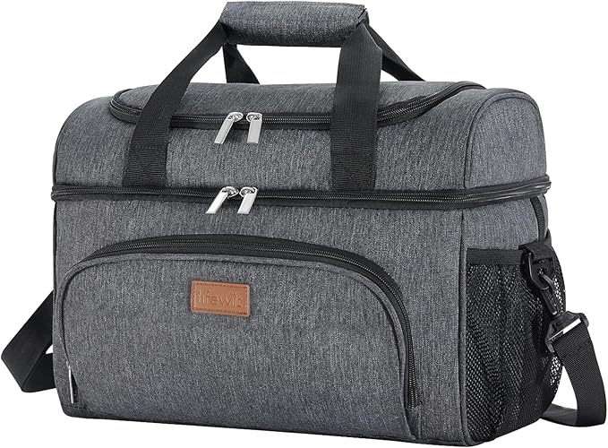 Lifewit Insulated Cooler Bag, 32/48 Can Large Leakproof Beach Cooler, Lightweight Portable Double Layer Soft-Sided Travel Ice Chest for Camping, Kayaking, Road Trips, Grocery Shopping