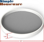 Simple Houseware 12-Inch Lazy Susan Spice Organizer Rotating Tray, 5-Pack