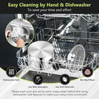 5 Quart 3-Ply Cooking Stock Pot with Lid, P&P CHEF Stainless Steel Large Pot for Pasta Soup, Work on Multi Stove, Heavy Duty & Dishwasher Safe, Dual Heat-resistant Handles & Visible Lid