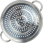 Oster Sangerfield 11-Inch Stainless Steel Everyday Cookware Pan with Steamer and Lid – Durable Nonstick Frying Skillet for Kitchen Cooking