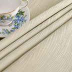 maxmill Round Jacquard Tablecloths Swirl Design Spillproof Wrinkle Free Heavy Weight Soft Table Cloth for Circular Table Cover of Buffet Banquet Parties Holiday Dinner Round 90 Inch Beige