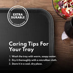 New Star Foodservice Restaurant Grade Non-Slip Tray, Plastic, Rubber Lined, Rectangular (Black, 16-Inch x 22-Inch)