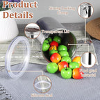 3 Pack Stainless Steel Canister Set Kitchen Airtight 62 oz Container Sets with Lids and Clamp Metal Containers for Coffee Sugar Flour Tea Spice