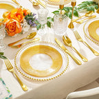 KINGSTONE 60 Piece Teardrop Silverware Set for 12, 18/10 Stainless Steel Flatware Set, Modern Design Cutlery Set for Home/Hotel/Wedding,Mirror Polished and Dishwasher Safe, Gold