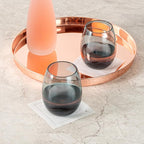 Restaurantware-Vetri 15 Ounce Wine Glasses, 6 Dishwashable Stemless Wine Glasses - No Lead, Durable, Blue Glass Stemware, For Home, Bar, Or Restaurant, Serve Merlot, Chardonnay, Or Bordeaux