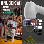 Mamba Loader XL 2g White USB Electric Herb Grinder. Small Portable Metal Herbal Machine & Spice Mill for the Kitchen