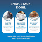 Spicy Shelf with 20 Jars of Spices inclded - Expandable Spice Rack and Stackable Cabinet & Pantry Organizer - Cabinet Spice Racks for inside Cabinets