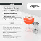 A Bar Above Premium Bell Jigger, 304 Stainless Steel Double Cocktail Jigger with 10 Internal Measurements, Heavy Duty Professional Tool for Bartending, Antique Copper Finish, Ergonomic Design, 1 Pack