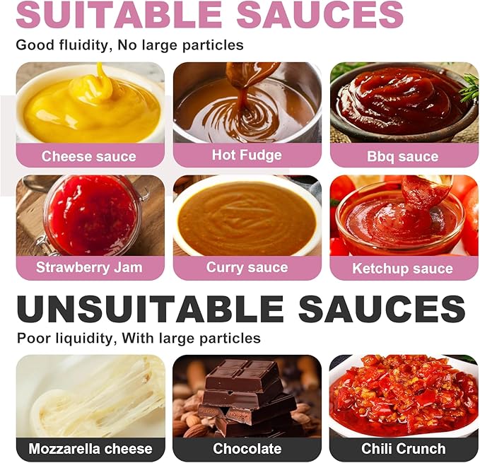 Electric Sauce Warmer Hot Fudge Warmer Dispenser Nacho Cheese Warmer Jam Heat Preservation Machine with 22oz Bottles, 86~185℉ 110V