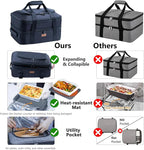 BAGSPRITE Expandable Insulated Casserole Carrier for Hot or Cold Food, Casserole Dish Carrying Case,Thermal Lasanga Lugger Tote for Pockluck, Parties, Picnic, Fits 9" x 13" Baking Dish,