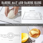 Sourdough Starter Kit with Jar – Complete Sourdough Bread Baking Supplies for Beginners, Includes 2 Silicone Proofing Baskets Baking Mat Sour Dough Kit - Yellow