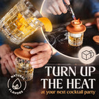 Cocktail Smoker Kit - 8 Wood Chips - 4 Flame Jet Torch - Old Fashioned Cocktail Kit - Whiskey Gift for Men for Him - Whiskey Smoker Kit - Bourbon Smoker