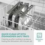 Navaris Breading Trays Set - Toaster Oven Pan - 3 Stainless Steel Trays for Food - Stainless Steel Tray for Bread Crumb Dishes Panko Schnitzel - Breading Tray for Fish and Meat