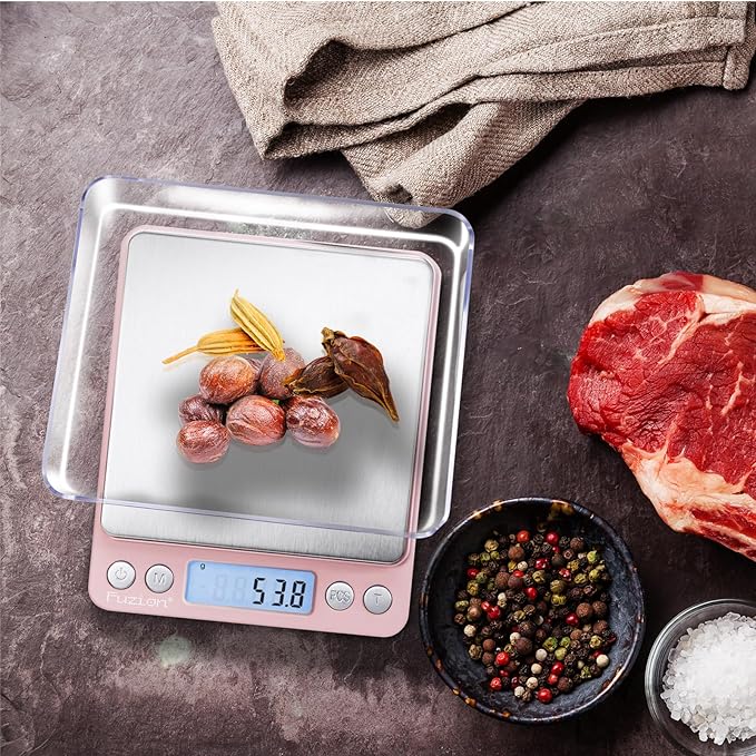 Fuzion Digital Scale .1 Gram Accuracy, 3000g Mini Food Scales for Herb, Spice, Jewelry, Gold, Small Food Scale - Weight Gram and Oz