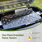 Brand-Man Portable Gas Grill, Propane Standup Grill with Folding Cart & Push-Button Ignition, Ideal for Camping, Tailgating, BBQ, Backyard, Patio & More