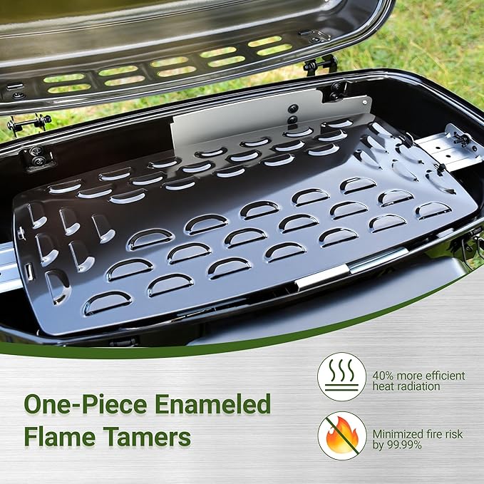 Brand-Man Portable Gas Grill, Propane Standup Grill with Folding Cart & Push-Button Ignition, Ideal for Camping, Tailgating, BBQ, Backyard, Patio & More