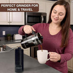 Manual Coffee Grinder – Stainless‑Steel Burr, Adjustable Coarseness, Portable Hand Mill with Cleaning Brush