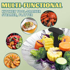 SHIKORI Steamer Basket,Stainless Steel Vegetable Steamer Basket Folding,Folding Expandable Steamers,Expandable to Fit Various Size Pot-T-Green 11 in