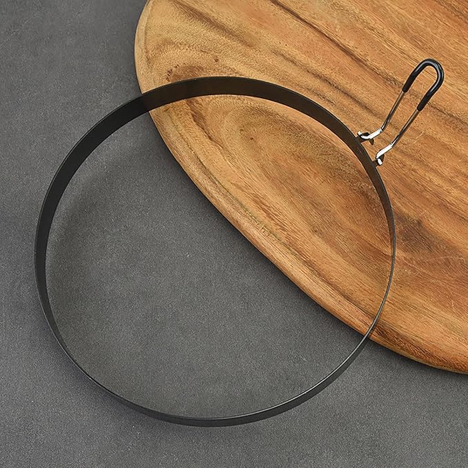 2 Packs 6" Pancake Ring Omelette Egg Ring for Frying Egg Non-stick Stainless Steel Round Pancake Mold Rings with Insulated Handle for Griddle Sandwich Eggs English Muffin Pancakes Burger Breakfast