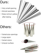 EUICAE Cream Horn Molds 5-inch Large Size Cream Horn Forms Pack of 16