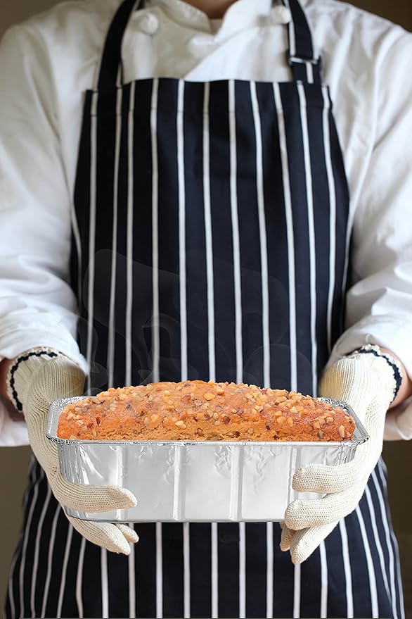 PARTY BARGAINS 1 Lb Aluminum Loaf Pan - 60 Pack, Heavy Duty Disposable Bread Pans for Perfect for Baking, Lasagna, Meatloaf & Food Serving (Max 240°C)