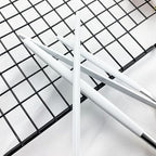 JASHII Flatware Serving Set 24 Piece, Stainless Steel Silverware Set, White Silver Cutlery Set, Modern Elegant Tableware Set for Party, Christmas, Dinner (White Silver)