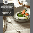 Silverware Set for 6 | 18/10 Stainless Steel Flatware Set | Mirror Finish, Heavy-Duty, Dishwasher Safe, Elegant & Durable, Built to Last (30-Piece, Marettimo)