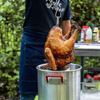 CreoleFeast Aluminum 30 Qt. Turkey Fryer Pot Set, 50,000 BTU Propane Turkey Fryer Burner for Outdoor Cooking, TFS3000L