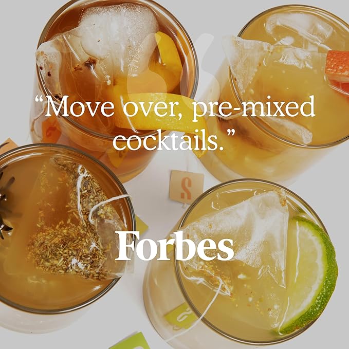 SAYSO Old Fashioned Original Craft Cocktail Tea Bag | Under 1 Min (With Bitters & Orange) | Steep in Whiskey & Cold Water |Organic, Certified Gluten-free & Non-GMO| (<4G Sugar, 15 Calories), 8 count