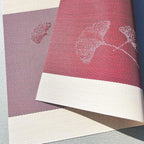 PIGCHCY Rustic Placemats Set of 6, Easy to Clean Placemats Washable Non-Slip Luxurious Durable Table Mats for Home/Dining Room Decoration (Red,18 X 12 inches)