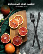 EUIRIO 30-Piece Silverware Set for 6, Stainless Steel Flatware Set Matte Black Grey, Modern Brushed Thick Cutlery Set with Spoons Forks and Knives, Utensil Sets for Home Kitchen Hotel, Dishwasher Safe