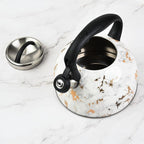 Whistling Stovetop Tea Kettle,Food Grade Stainless Steel, Cool Touch Ergonomic Handle, Fast Boil, for Gas, Electric, and Glass Ranges - 3L