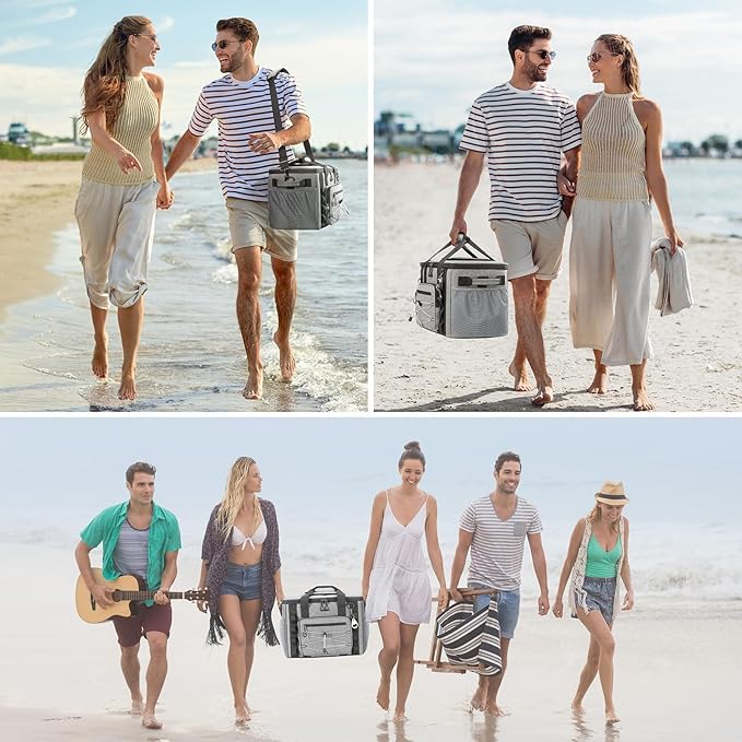 Maelstrom Soft Sided Cooler Bag, 30/40 Can Collapsible Insulated Ice Chest, Large Leakproof Camping & Travel Cooler for Kayaking & Beach