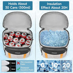 ANILD 30 Cans Cooler Backpack Soft Insulated Leak Proof for Men and Women, 2 Insulated Compartments Portable Backpack for Travel, Camping, Beach and Picnic