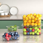 6 Pack Plastic Food Pan with Lid 1/2 Size 6 Inch Deep Restaurant Clear Food Storage Containers Polycarbonate Commercial Hotel Pans for Fruits Vegetables Beans Corns (6 PCS, 6'' Deep)