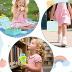 Lunch Box Kids Box Bento Box for Kids - 9oz Soup Thermo, Insulated Bento Lunch Box with Leak Proof Vacuum Insulated Food Jar - 5 Compartments((Blue Sky)