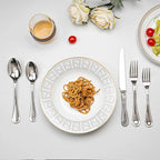 20-piece Silverware Set for 4, 18/10 Stainless Steel Flatware Set, Fine Silverware Set, Serving Utensil Sets, Finely Polished and Dishwasher Safe, Cupid