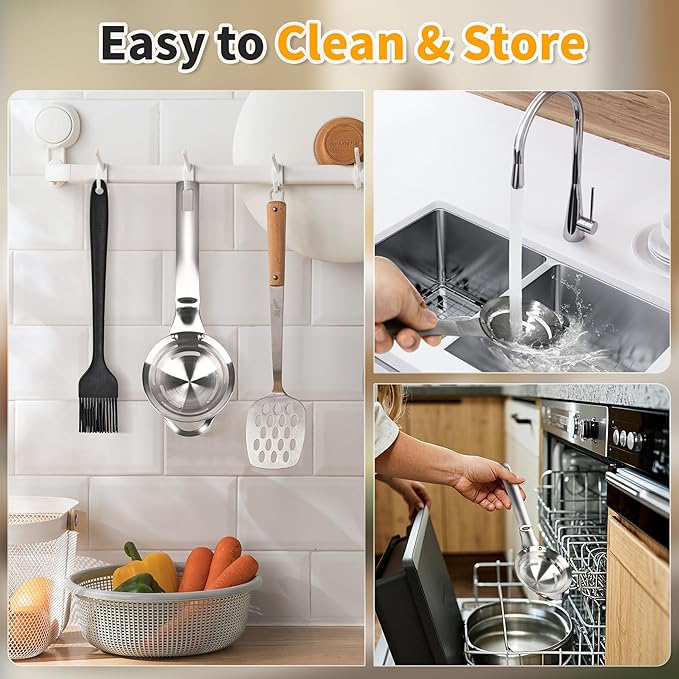 Stainless Steel Egg Yolk White Separator for Raw Eggs,6-Hole Design, Quick Egg Yolk & White Separation, Kitchen Tool for Cooking & Baking