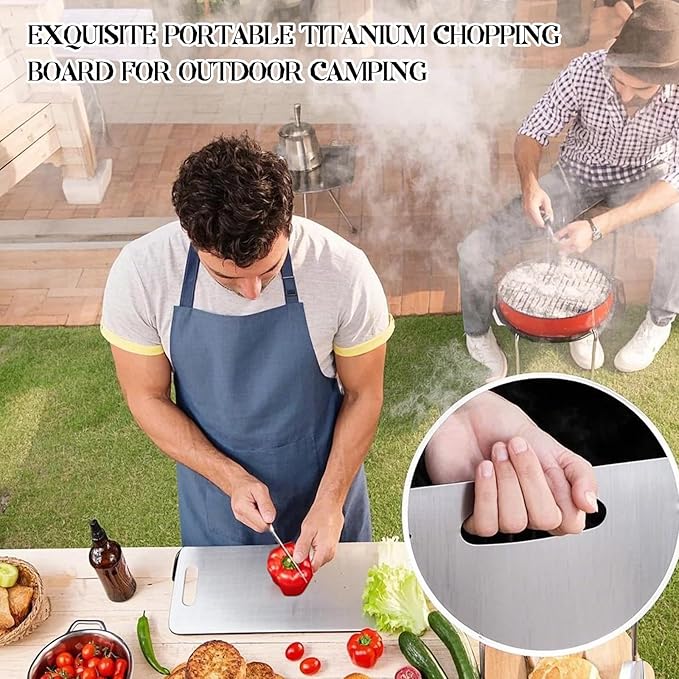 Metal Cutting Boards for Kitchen,304 Stainless Steel Cutting Board Can Be Used on Both Sides,Chopping Board Suitable for Cutting Meat, Fruits and Vegetables(13 * 9 in)