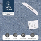 LANE LINEN Kitchen Towels Set - 100% Pure Cotton Dish Towels for Kitchen, Super Absorbent Kitchen Hand Towel, Blue Tea Towels, Soft & Durable Dish Cloths, Pack of 12 – 15”x25”, Blue Chambray