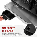 Royal Gourmet GD4002TP 4 Burner Propane Gas Grill and Griddle Combo with Hood, 2-in-1 Portable Grill Griddle Combo with 40,000 BTUs Output for Camping, Tailgating, Backyard, Black