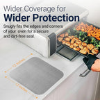 Toaster Oven Liners for Bottom of Oven (4 Pack) Reusable Non-Stick Heat Resistant Toaster Liners, Compatible with Ninja, Cuisinart, Emeril Lagasse & More, Toaster Mat, 12"x12" (Silver)